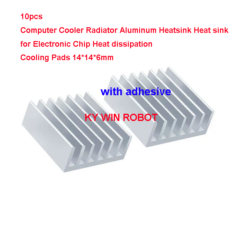 Heatsink - 10 stuks mini zelfklevende aluminium radiator