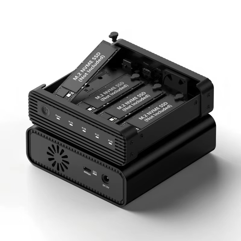 Case Fan - Aluminium M2 4-bay USB4 externe NVME