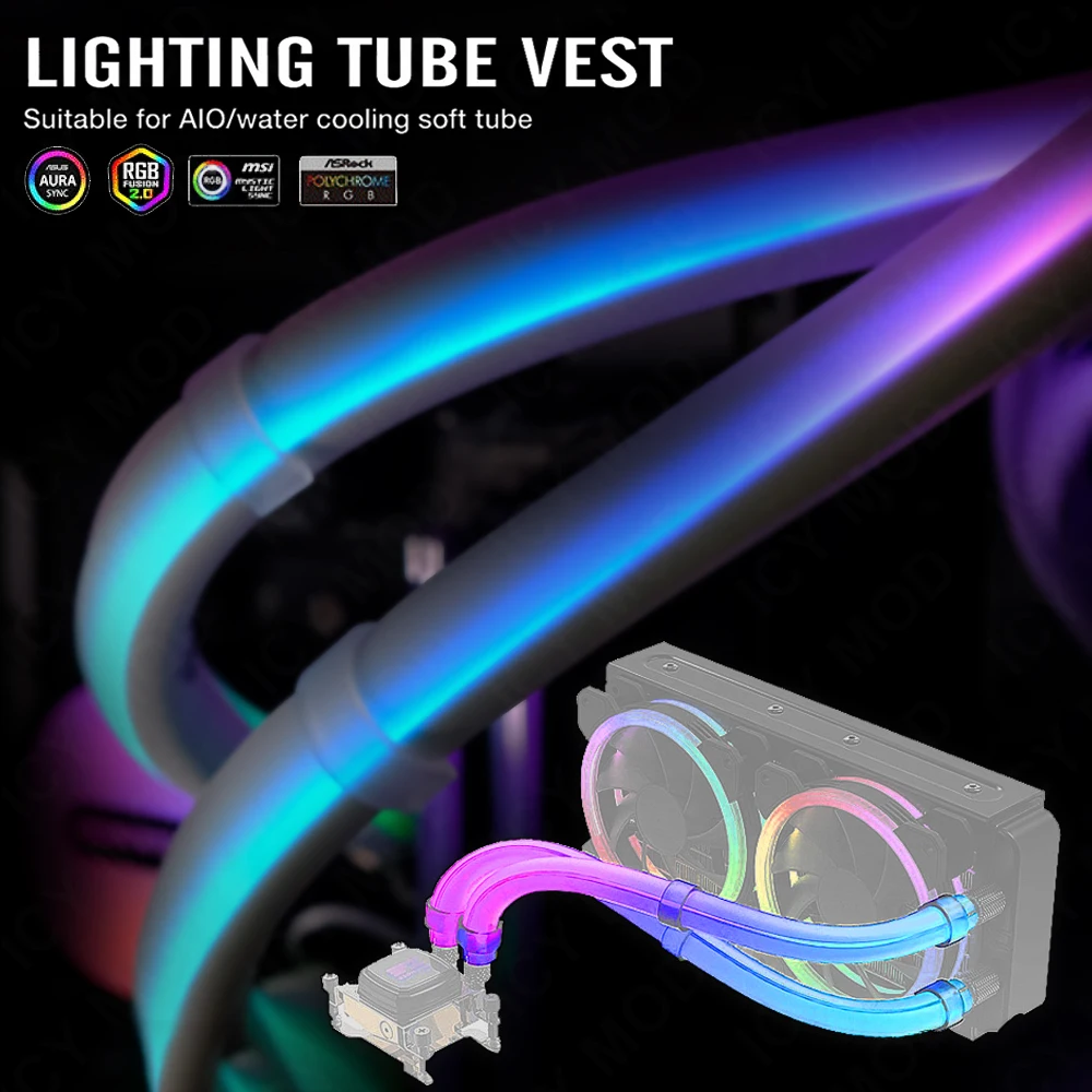 Aio Liquid Cooler - EZDIY ARGB Light Strip For12MM Zachte