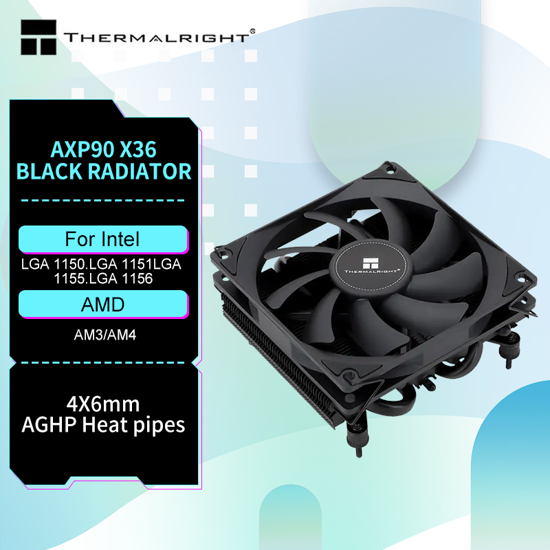 Air Cooler Cpu - Thermalright AXP-90 X36 Zwart Cpu Luchtkoeler