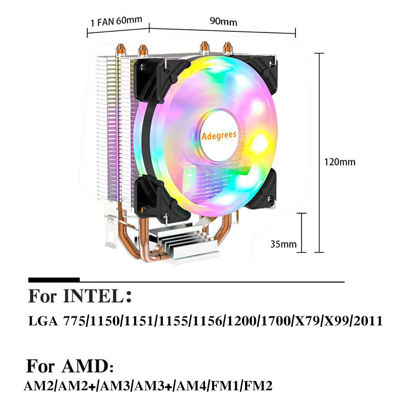 CPU Koeler 3Pin/4Pin PWM CPU P - Cpu Cooler recensie en prijs