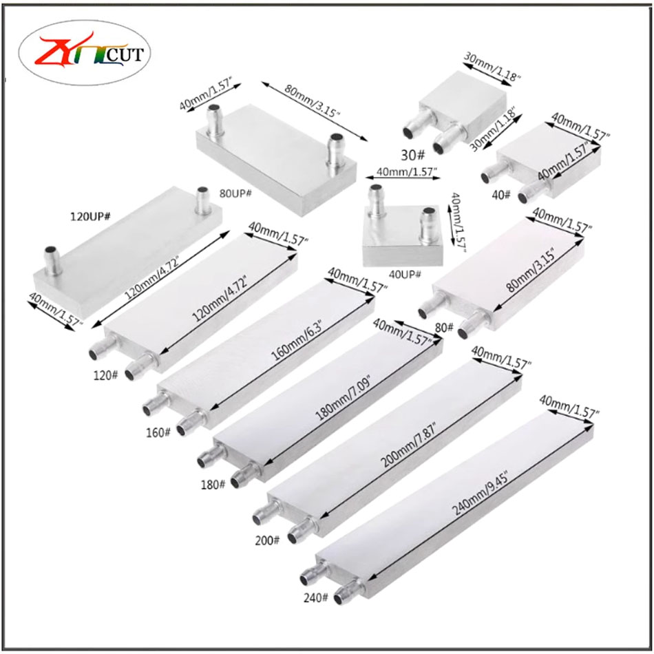 40 80 mm CPU Aluminium waterge - Cpu Heatsink recensie en prijs
