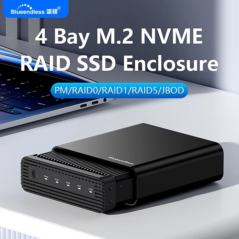 Aluminium M2 4-bay USB4 extern - Case Fan recensie en prijs