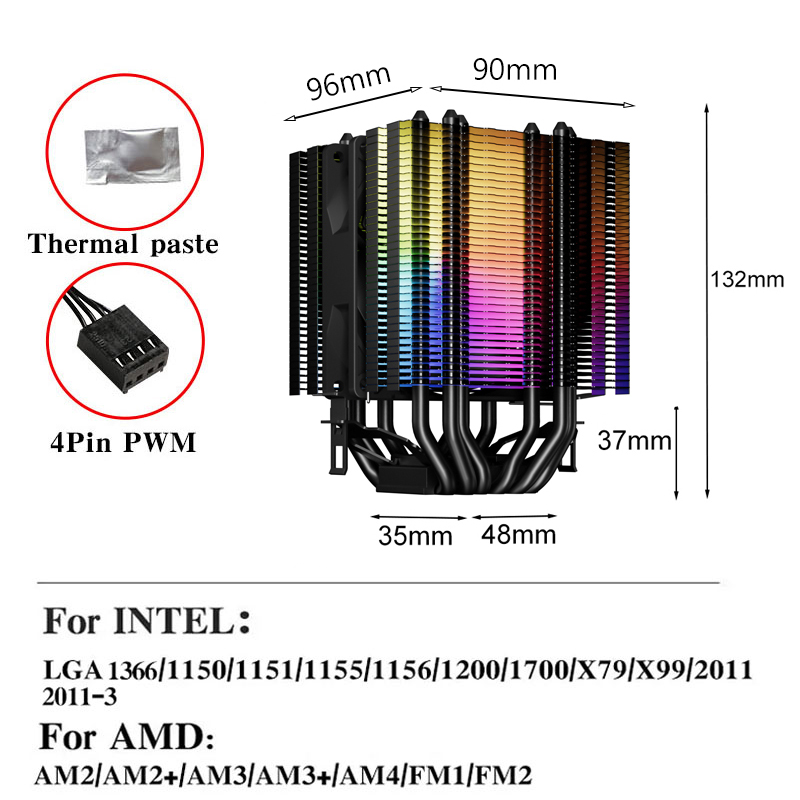 Stille Kantoorcomputerkoeler R - Air Cooler Cpu recensie en prijs