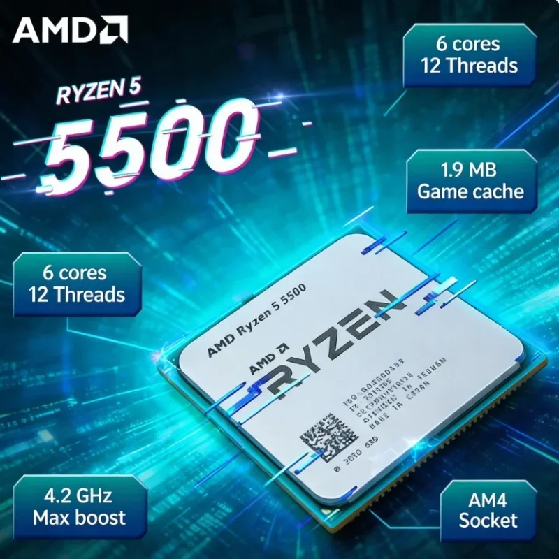 AMD Ryzen 5 5500 Studio Multit - Cpu Cooler recensie en prijs